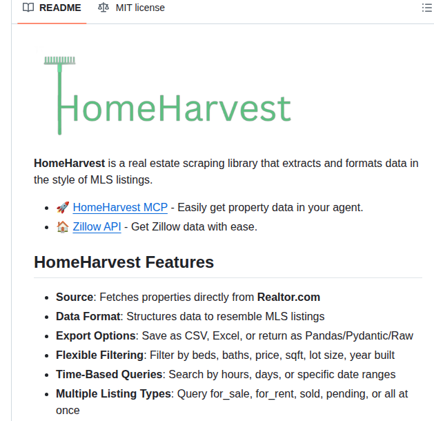 Zacharyhampton Homeharvest screenshot