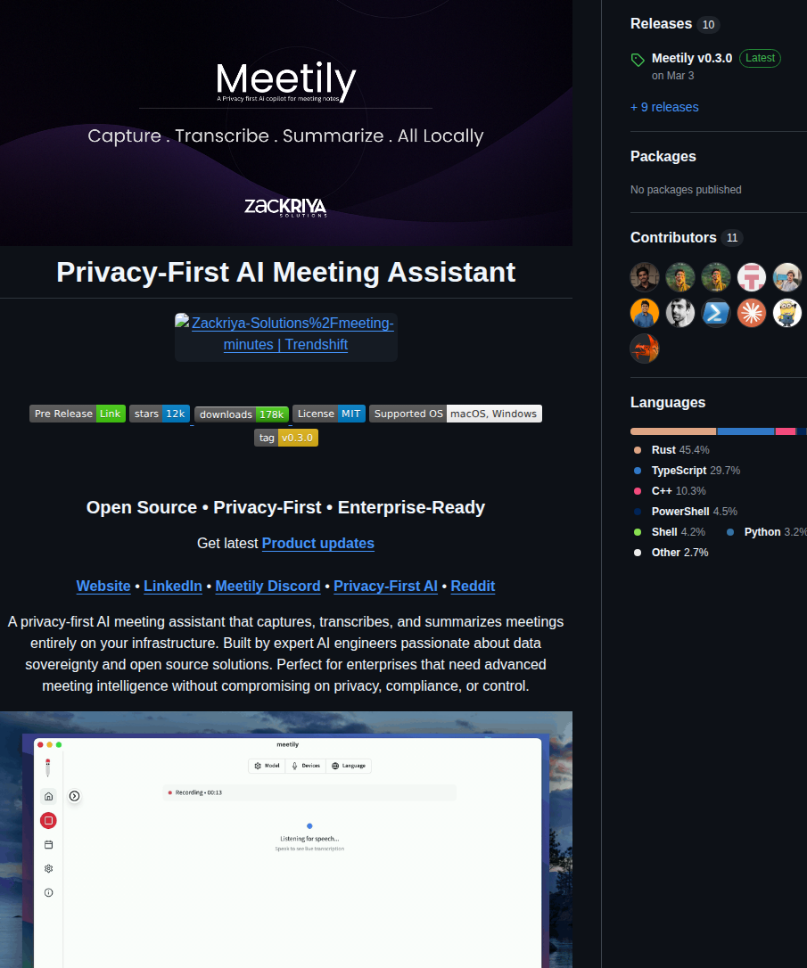 Zackriya Solutions Meeting Minutes screenshot