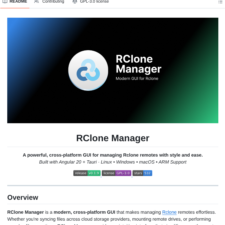 Zarestia Dev Rclone Manager screenshot
