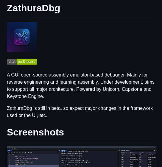 Zathuradbg Zathuradbg screenshot