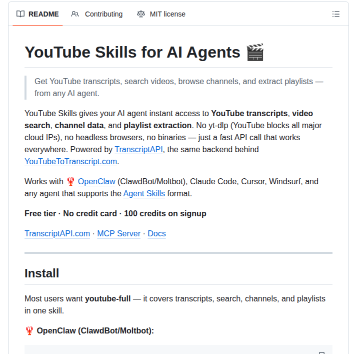 Zeropointrepo Youtube Skills screenshot