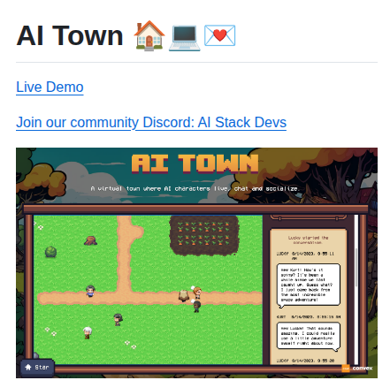 A16z Infra Ai Town screenshot