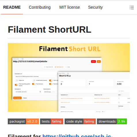 A21ns1g4ts Filament Short Url screenshot