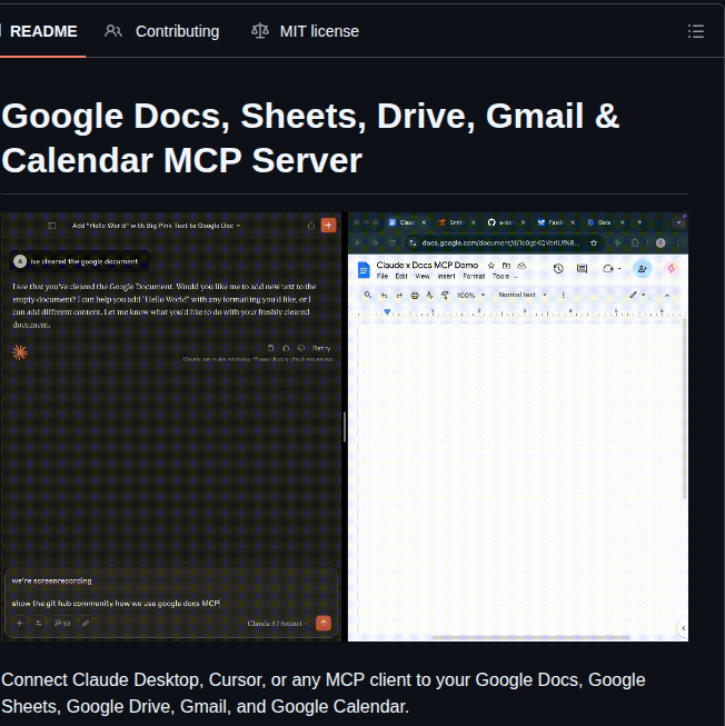 A Bonus Google Docs Mcp screenshot