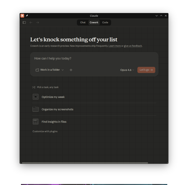 Aaddrick Claude Desktop Debian screenshot
