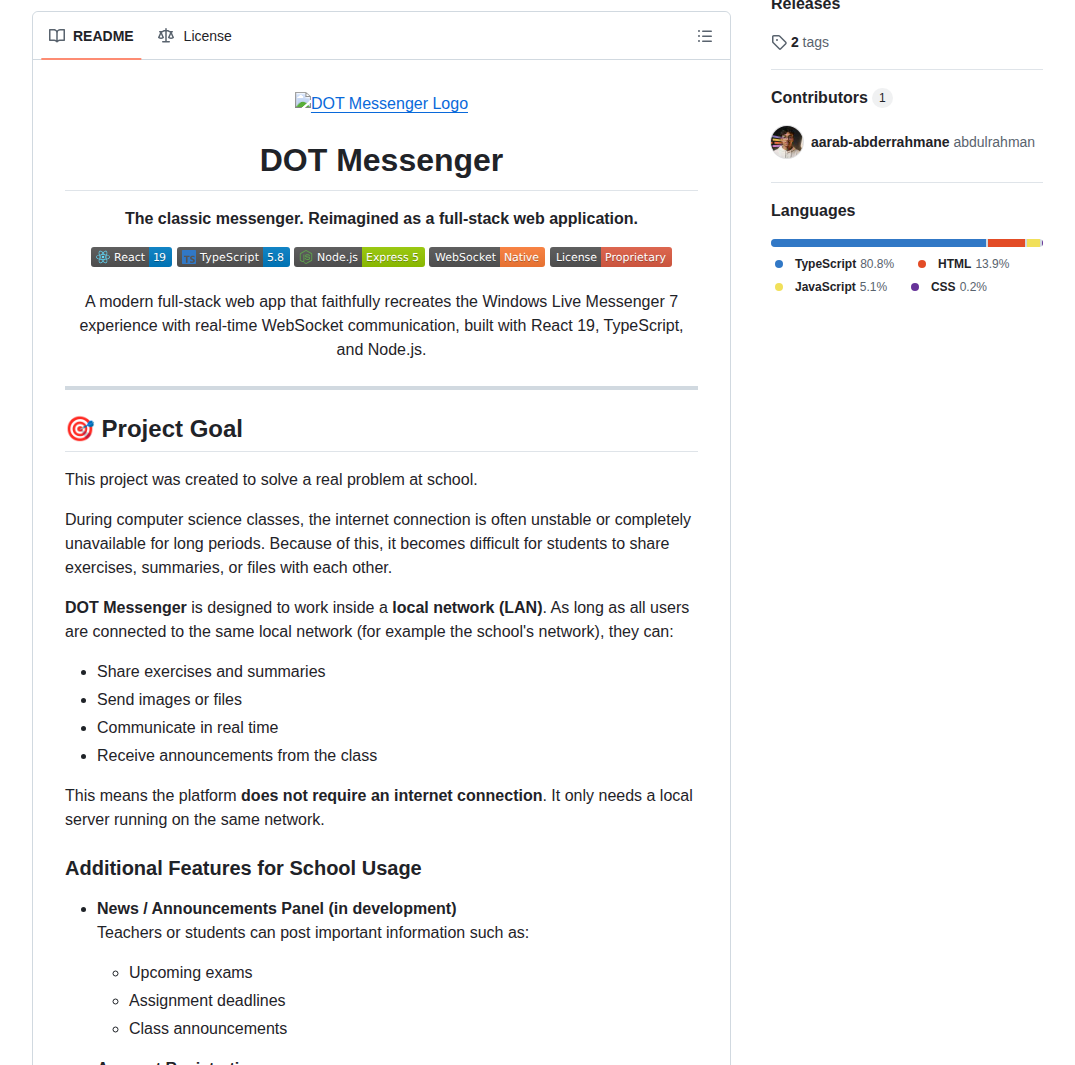 Aarab Abderrahmane Messager screenshot