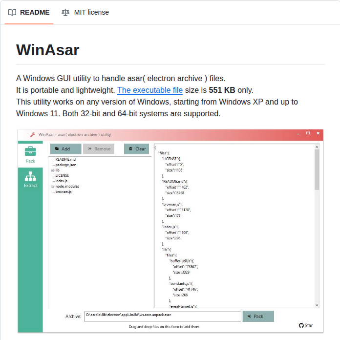 Aardio Winasar screenshot