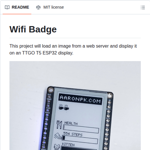 Aaronpk Esp Badge screenshot