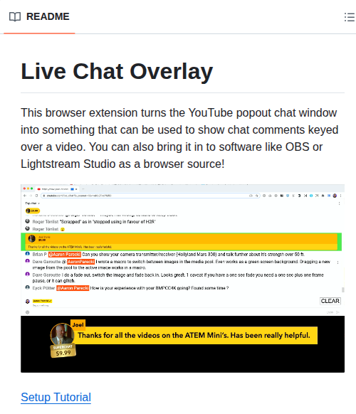 Aaronpk Live Chat Overlay screenshot