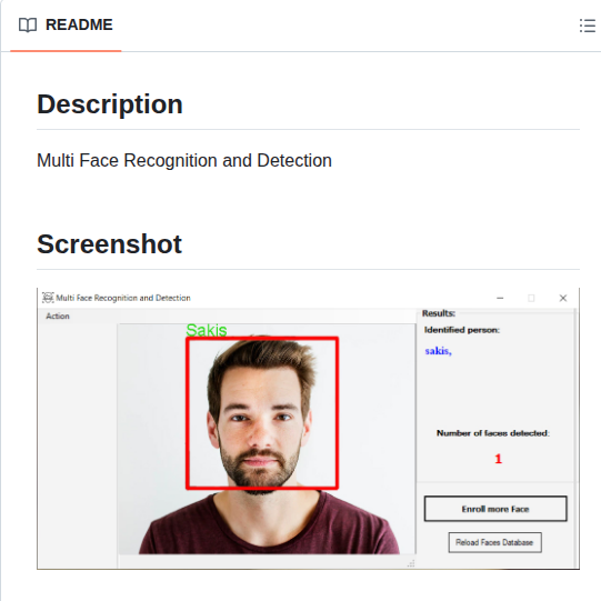 Abatsakidis Facerecognition screenshot