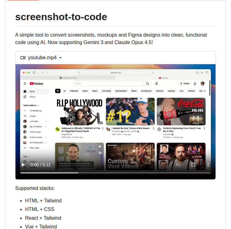 Abi Screenshot To Code screenshot