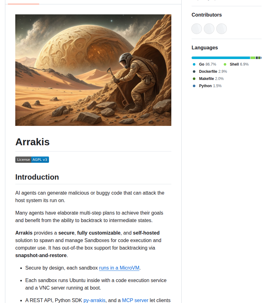 Abshkbh Arrakis screenshot