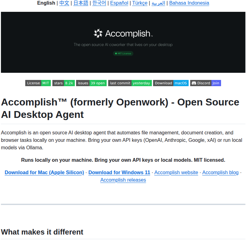Accomplish Ai Accomplish screenshot