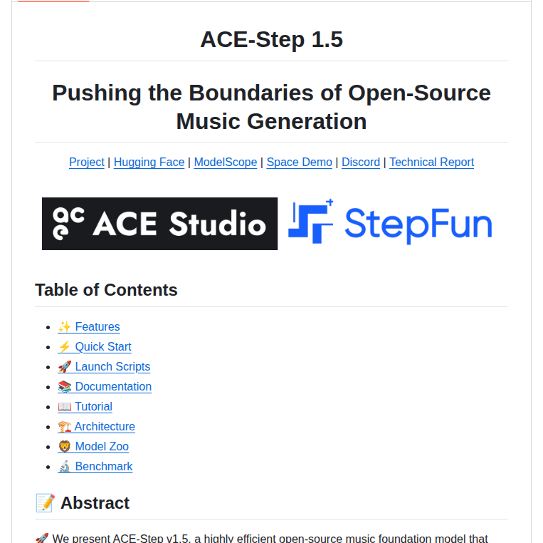 Ace Step Ace Step 1.5 screenshot