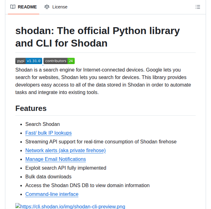 Achillean Shodan Python screenshot