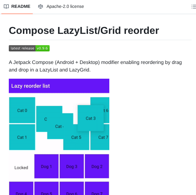 Aclassen Composereorderable screenshot