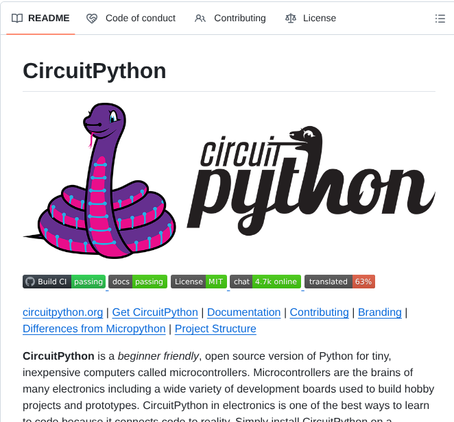 Adafruit Circuitpython screenshot