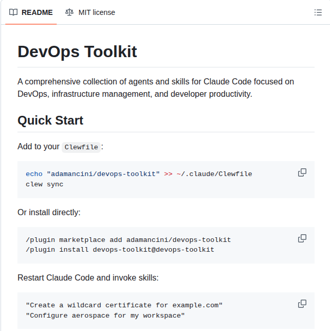 Adamancini Devops Toolkit screenshot