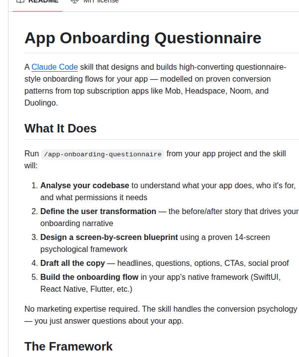 Adamlyttleapps Claude Skill App Onboarding Questionnaire screenshot
