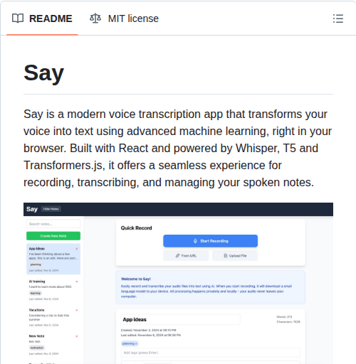 Addyosmani Say screenshot