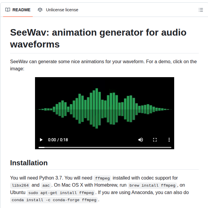 Adefossez Seewav screenshot