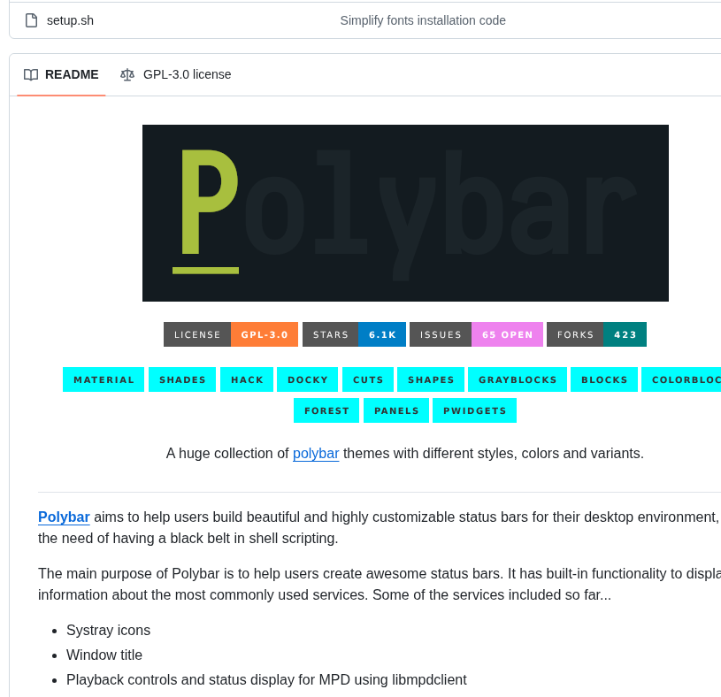 Adi1090x Polybar Themes screenshot