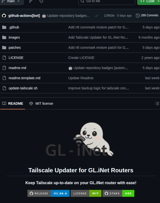 Admonstrator Glinet Tailscale Updater screenshot