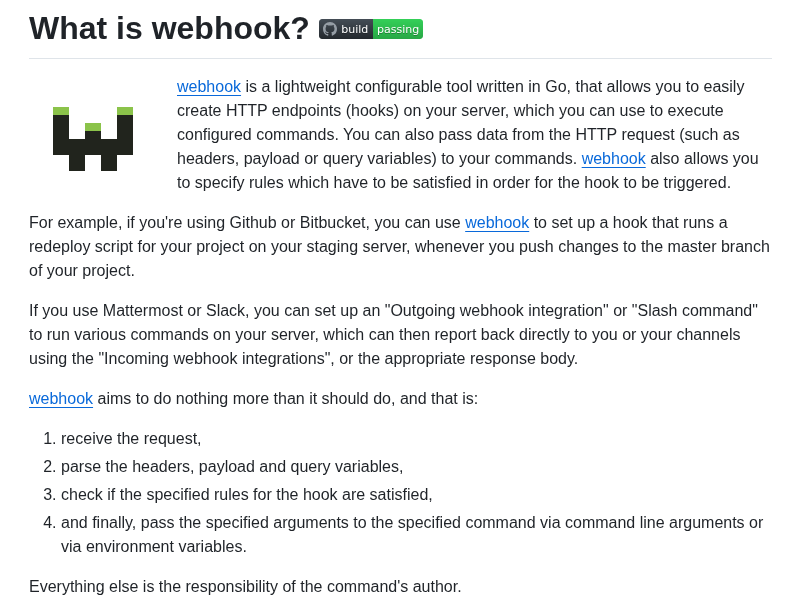 Adnanh Webhook screenshot