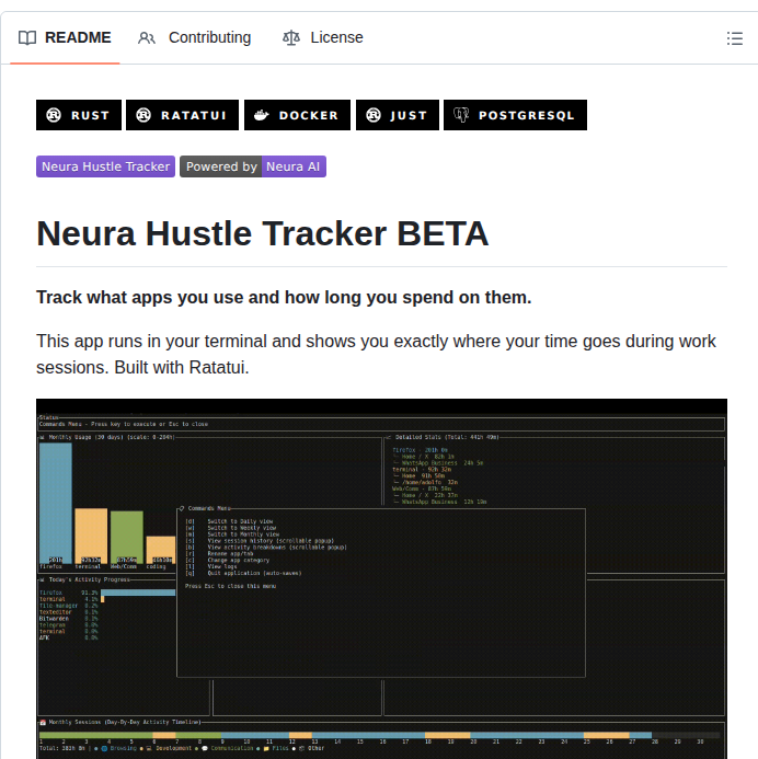 Adolfousier Neura Hustle Tracker screenshot