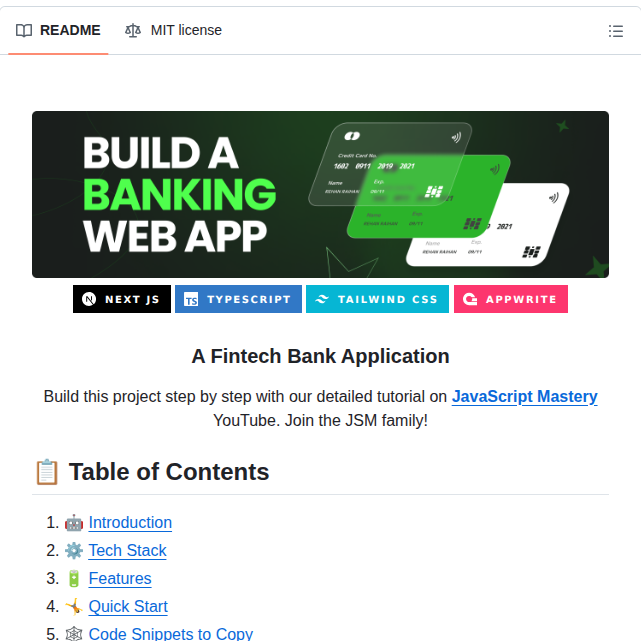 Adrianhajdin Banking screenshot