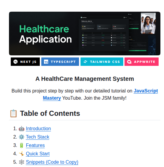 Adrianhajdin Healthcare screenshot