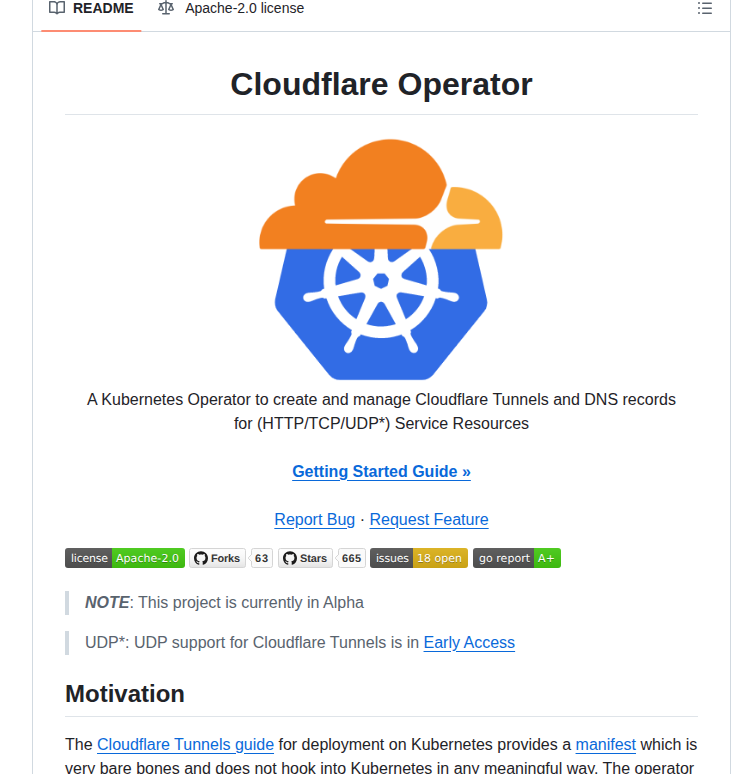 Adyanth Cloudflare Operator screenshot