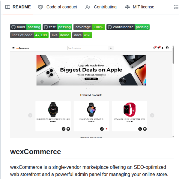 Aelassas Wexcommerce screenshot