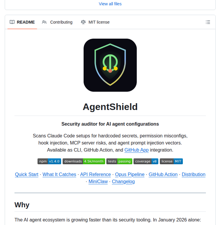 Affaan M Agentshield screenshot