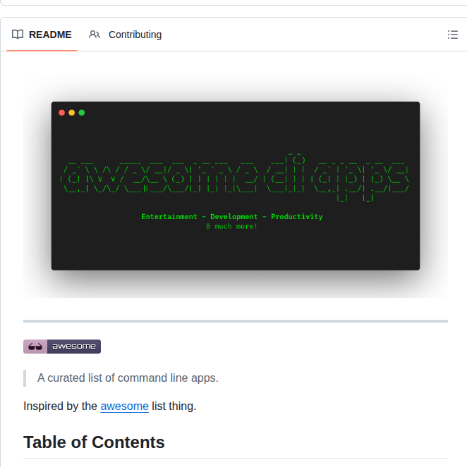 Agarrharr Awesome Cli Apps screenshot