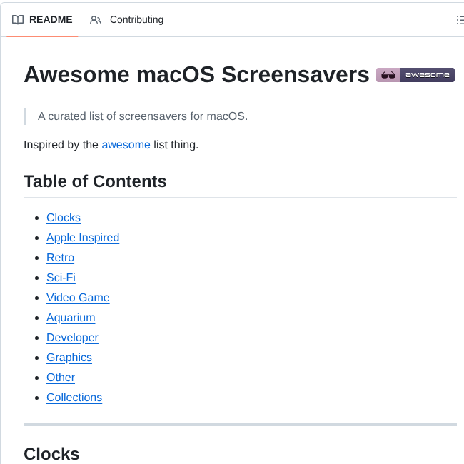 Agarrharr Awesome Macos Screensavers screenshot