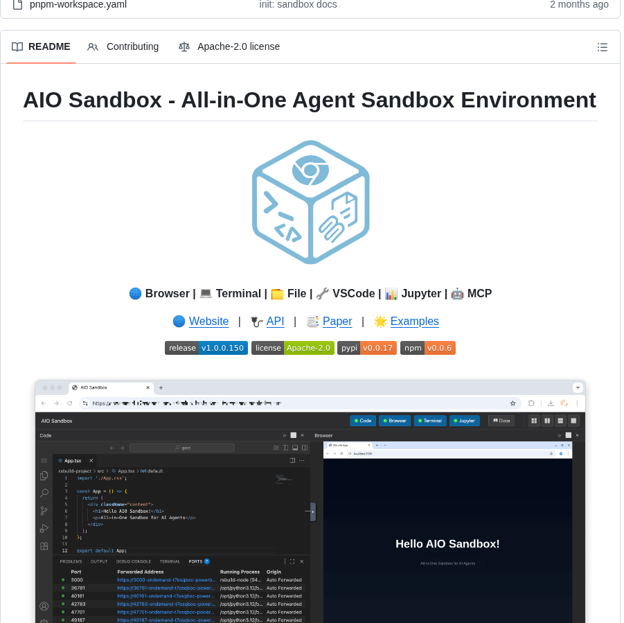 Agent Infra Sandbox screenshot
