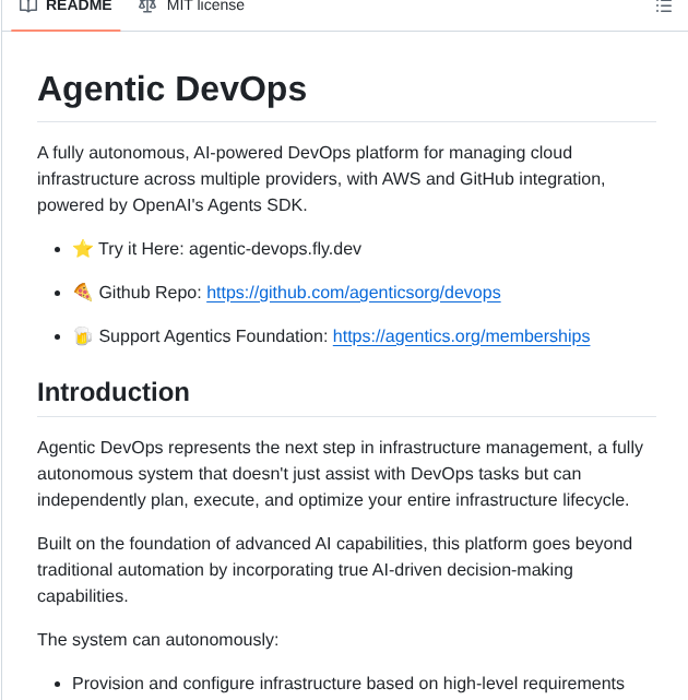 Agenticsorg Devops screenshot