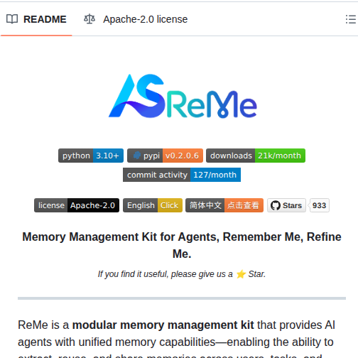 Agentscope Ai Reme screenshot