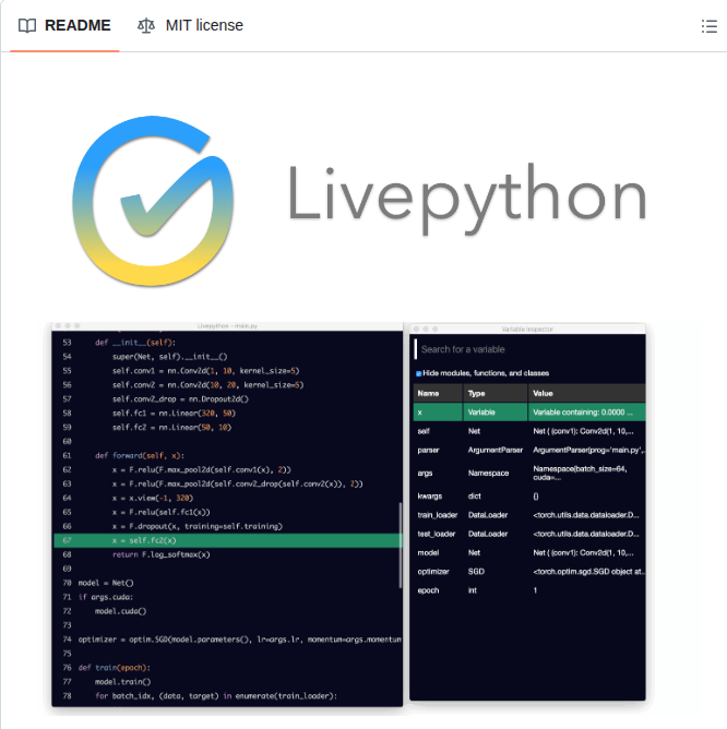 Agermanidis Livepython screenshot