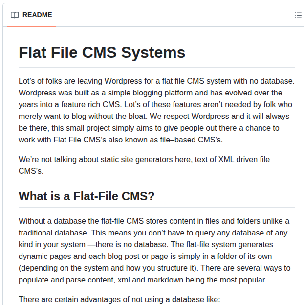 Ahadb Flat File Cms screenshot