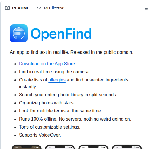 Aheze Openfind screenshot