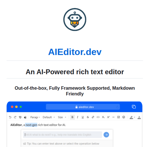 Aieditor Team Aieditor screenshot