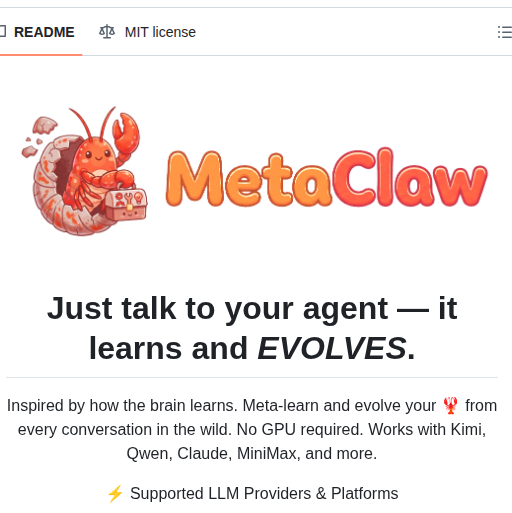 Aiming Lab Metaclaw screenshot