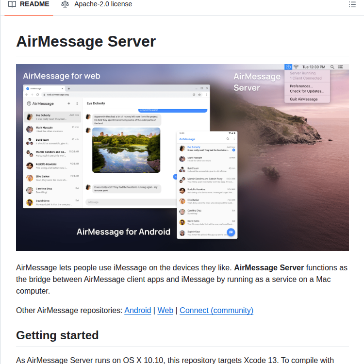 Airmessage Airmessage Server screenshot