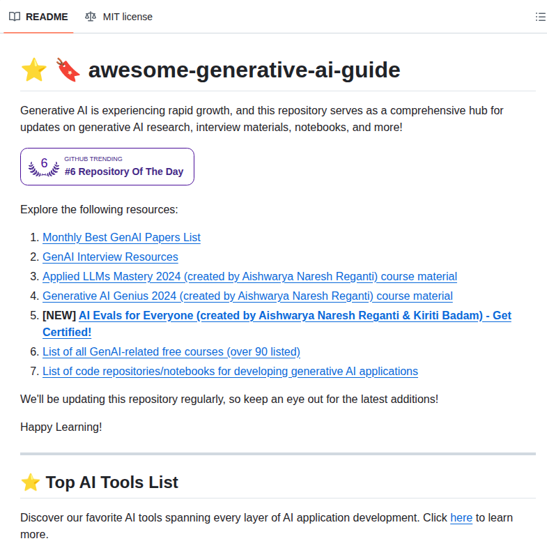 Aishwaryanr Awesome Generative Ai Guide screenshot