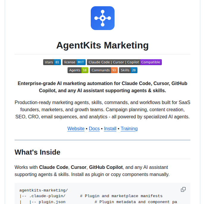 Aitytech Agentkits Marketing screenshot