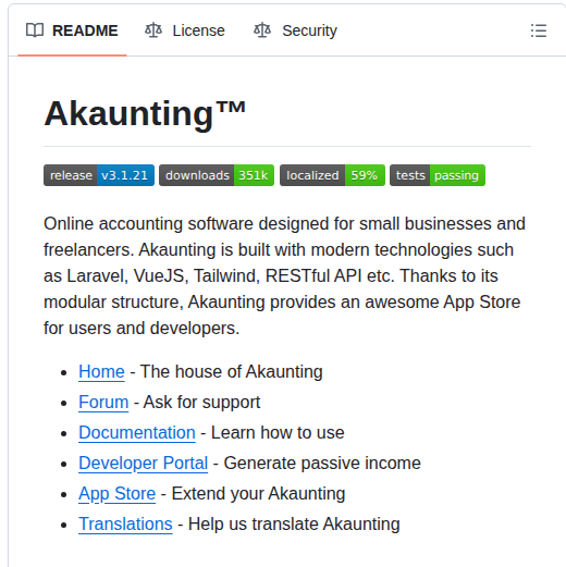 Akaunting Akaunting screenshot