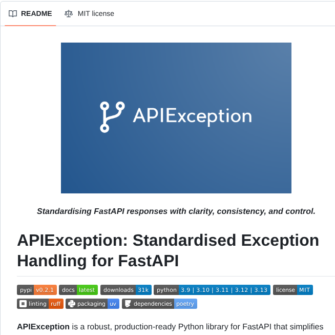 Akutayural Apiexception screenshot