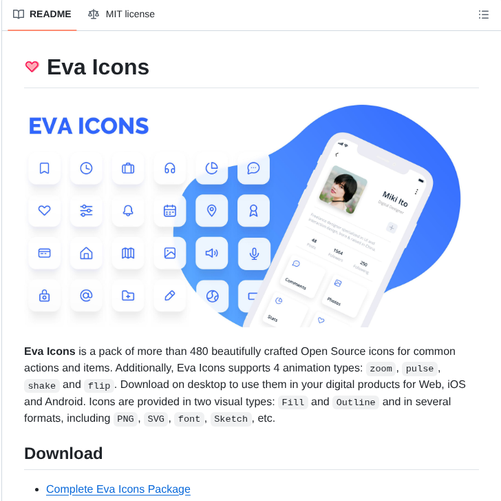 Akveo Eva Icons screenshot